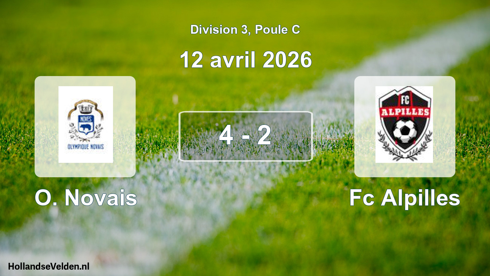 Total number of matches played: O. Novais - Fc Alpilles 4 - 2 (12 April 2026)