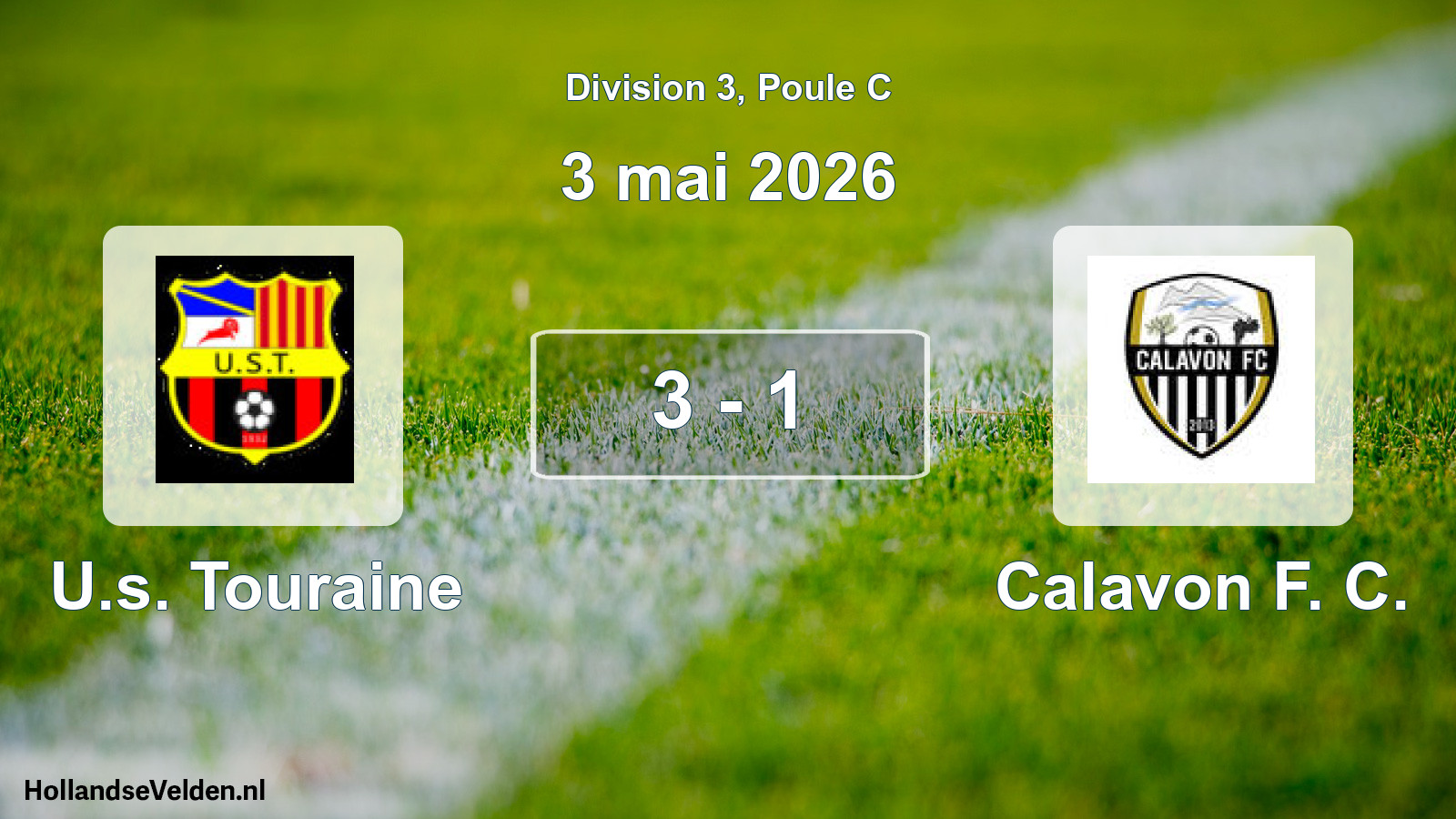 Total number of matches played: U.s. Touraine - Calavon F. C. 3 - 1 (3 May 2026)
