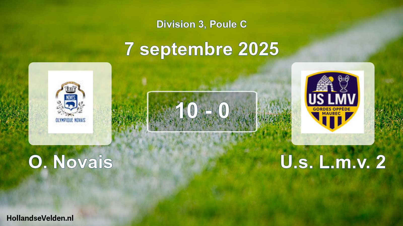 Match joué: O. Novais - U.s. L.m.v. 2 10 - 0 (7 septembre 2025)