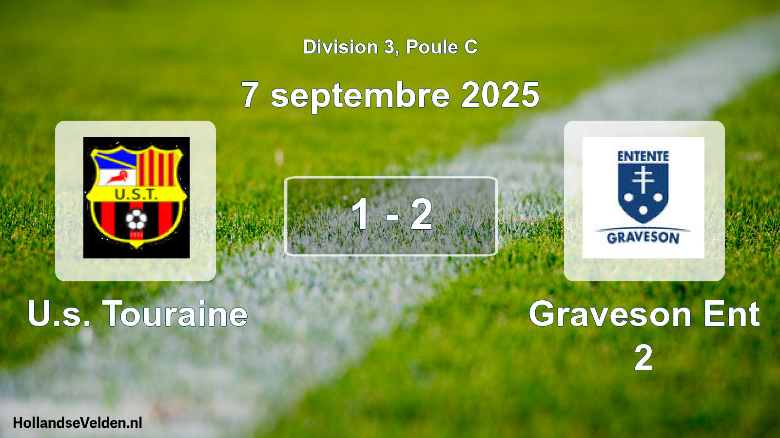 Match joué: U.s. Touraine - Graveson Ent 2 1 - 2 (7 septembre 2025)