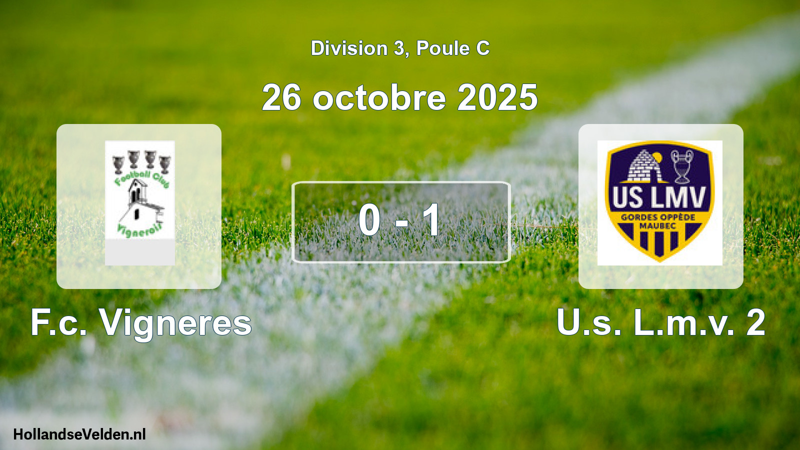 Total number of matches played: F.c. Vigneres - U.s. L.m.v. 2 0 - 1 (26 October 2025)