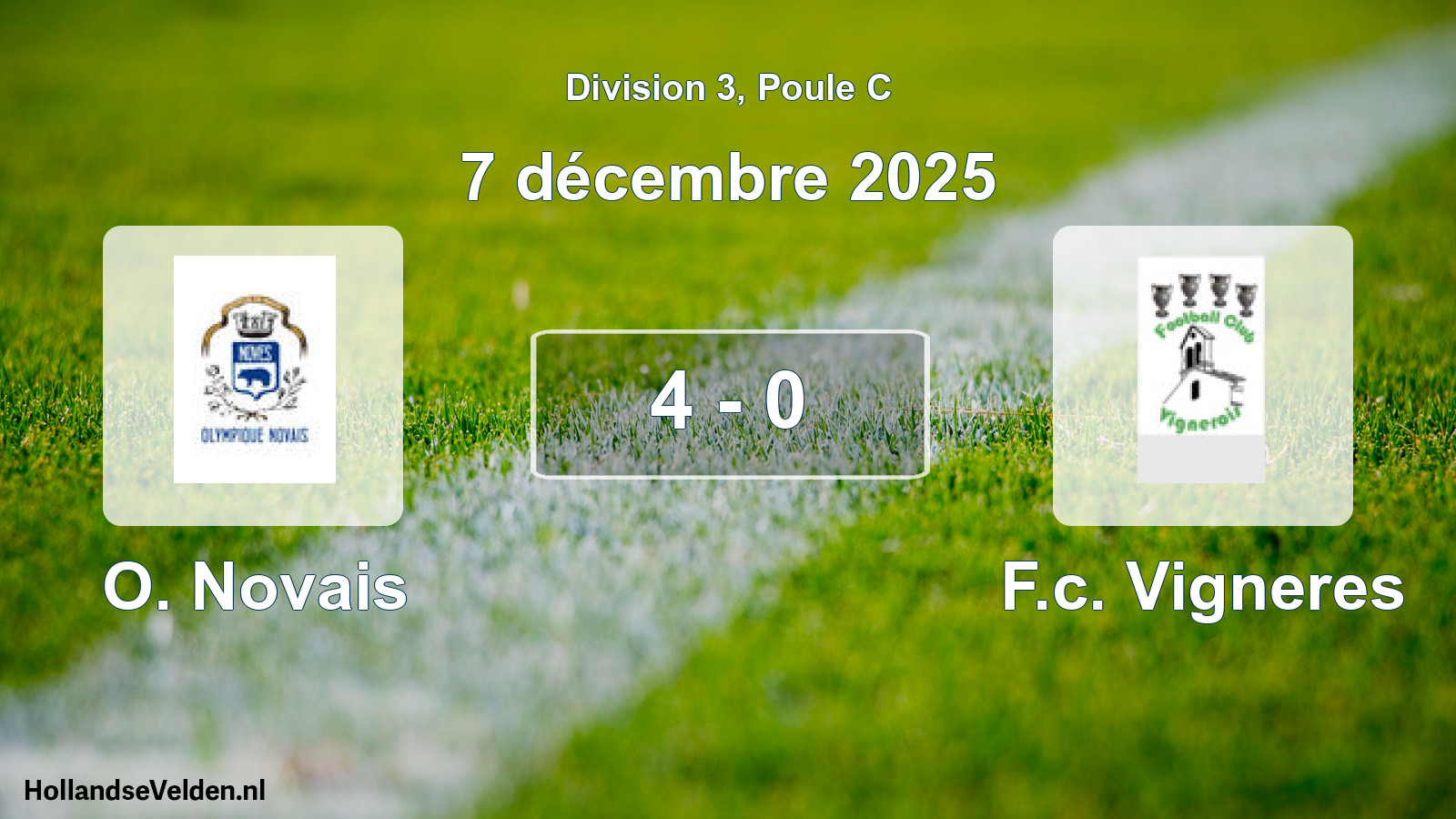 Total number of matches played: O. Novais - F.c. Vigneres 4 - 0 (7 December 2025)