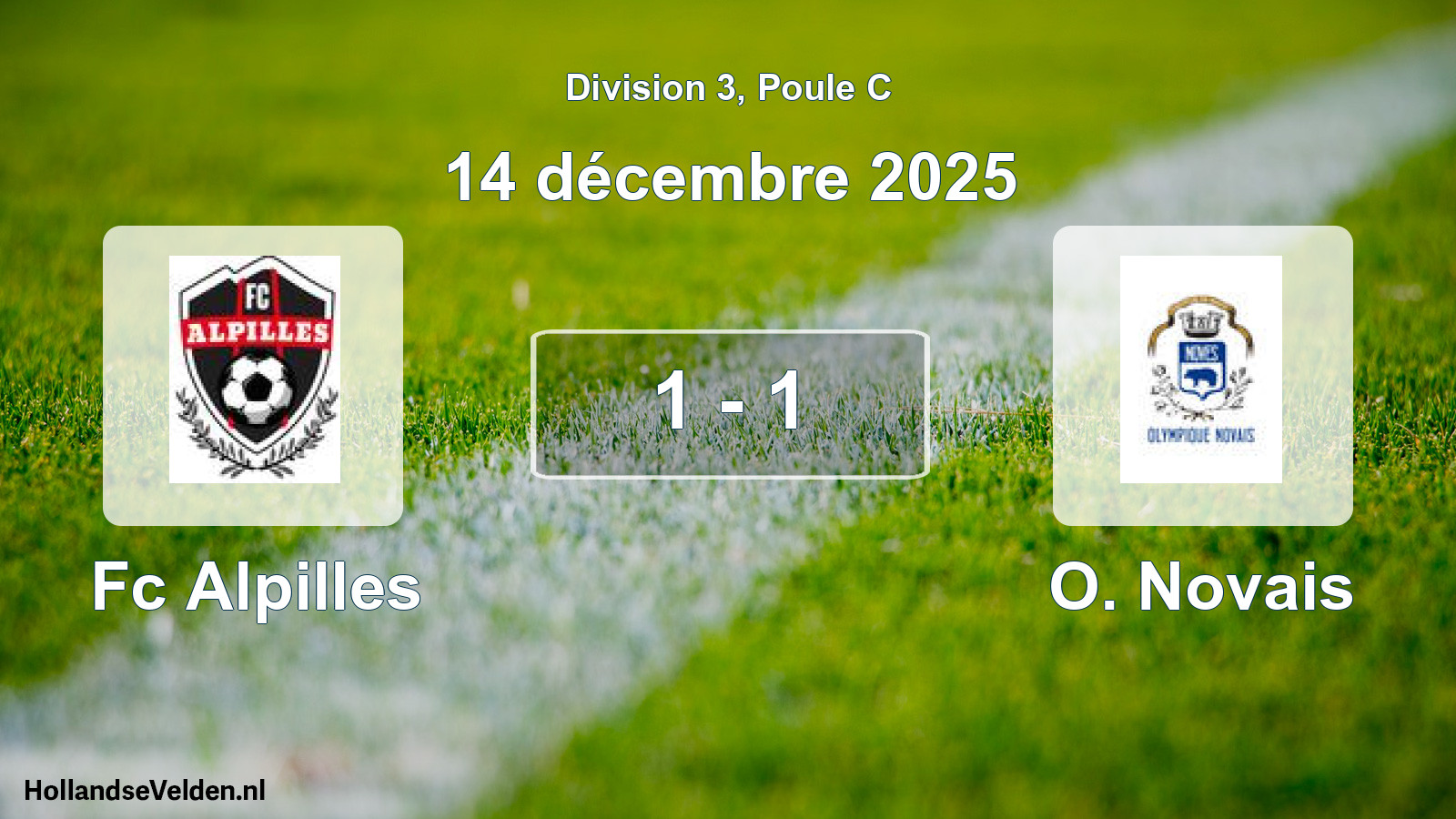 Total number of matches played: Fc Alpilles - O. Novais 1 - 1 (14 December 2025)