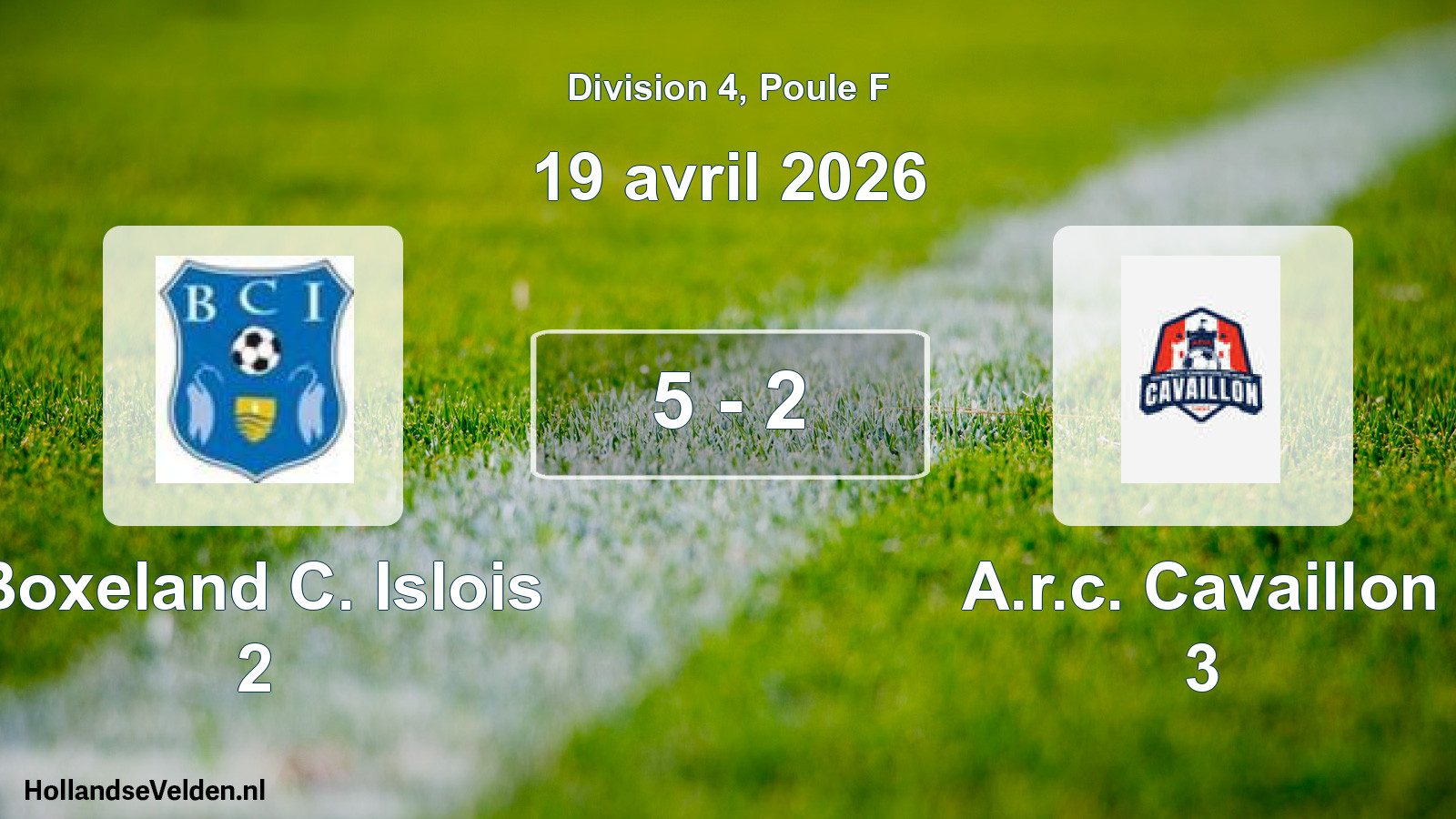 Total number of matches played: Boxeland C. Islois 2 - A.r.c. Cavaillon 3 5 - 2 (19 April 2026)