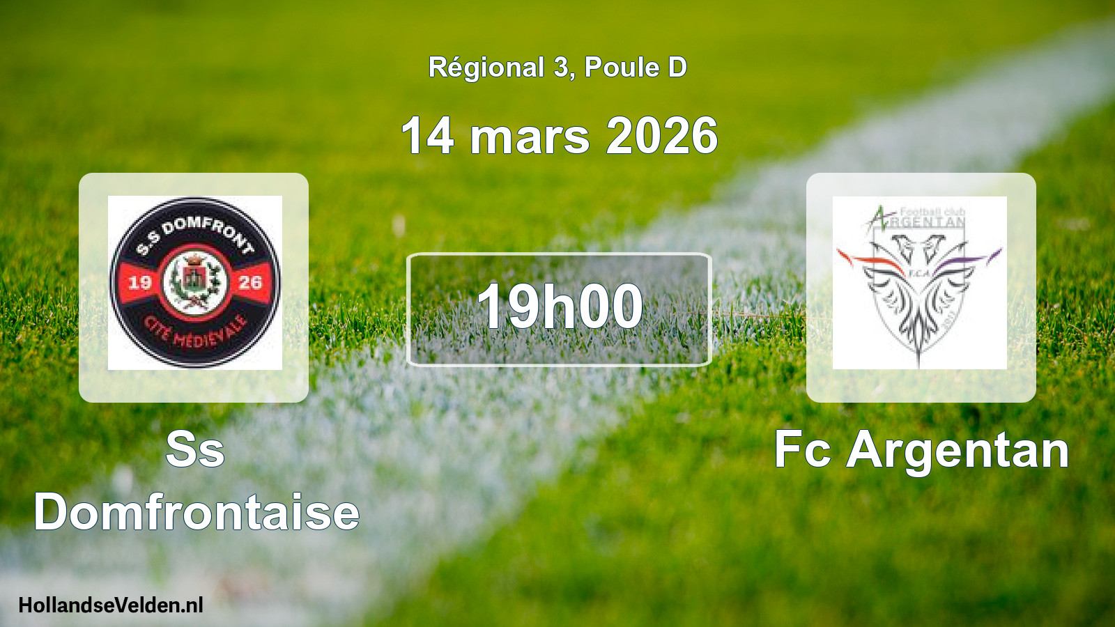 Geplande wedstrijd: Ss Domfrontaise - Fc Argentan (14 mars 2026)