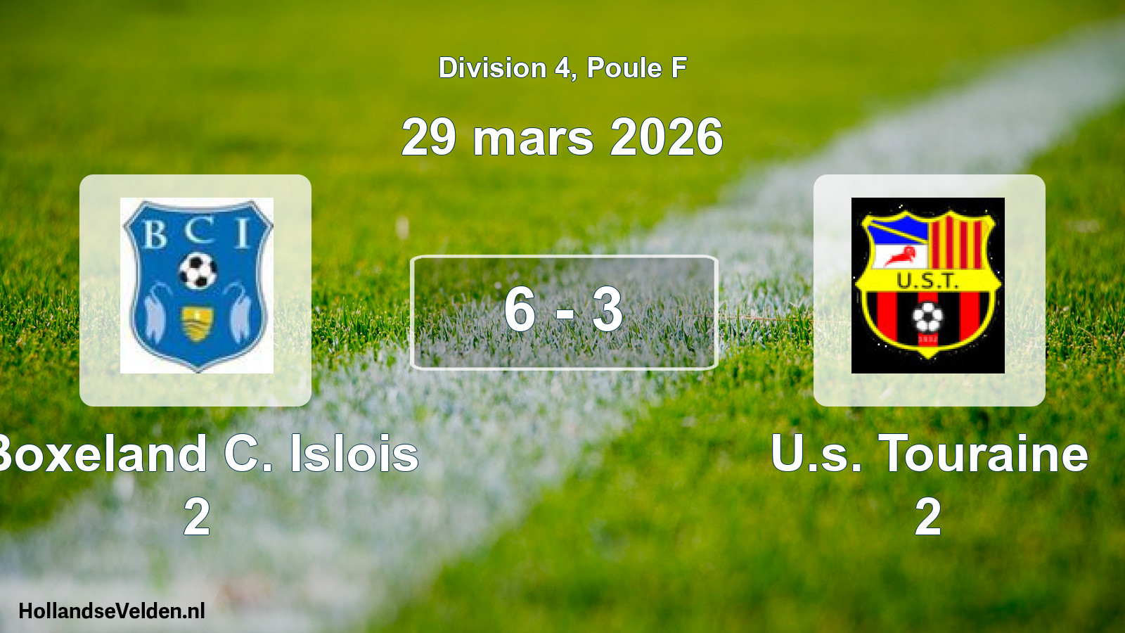 Total number of matches played: Boxeland C. Islois 2 - U.s. Touraine 2 6 - 3 (29 March 2026)