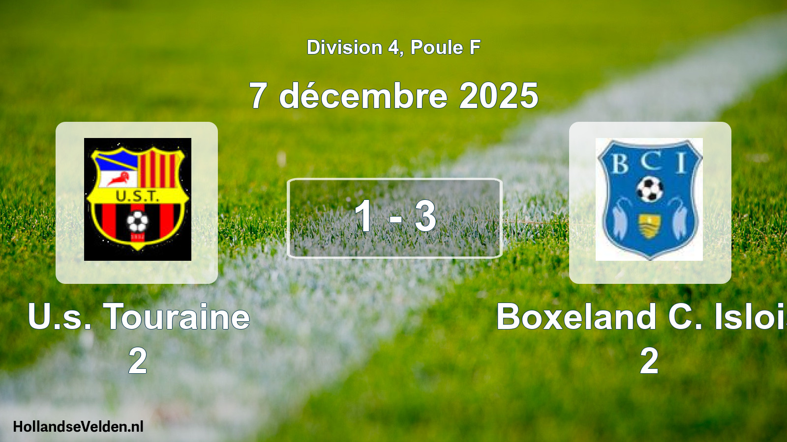 Total number of matches played: U.s. Touraine 2 - Boxeland C. Islois 2 1 - 3 (7 December 2025)