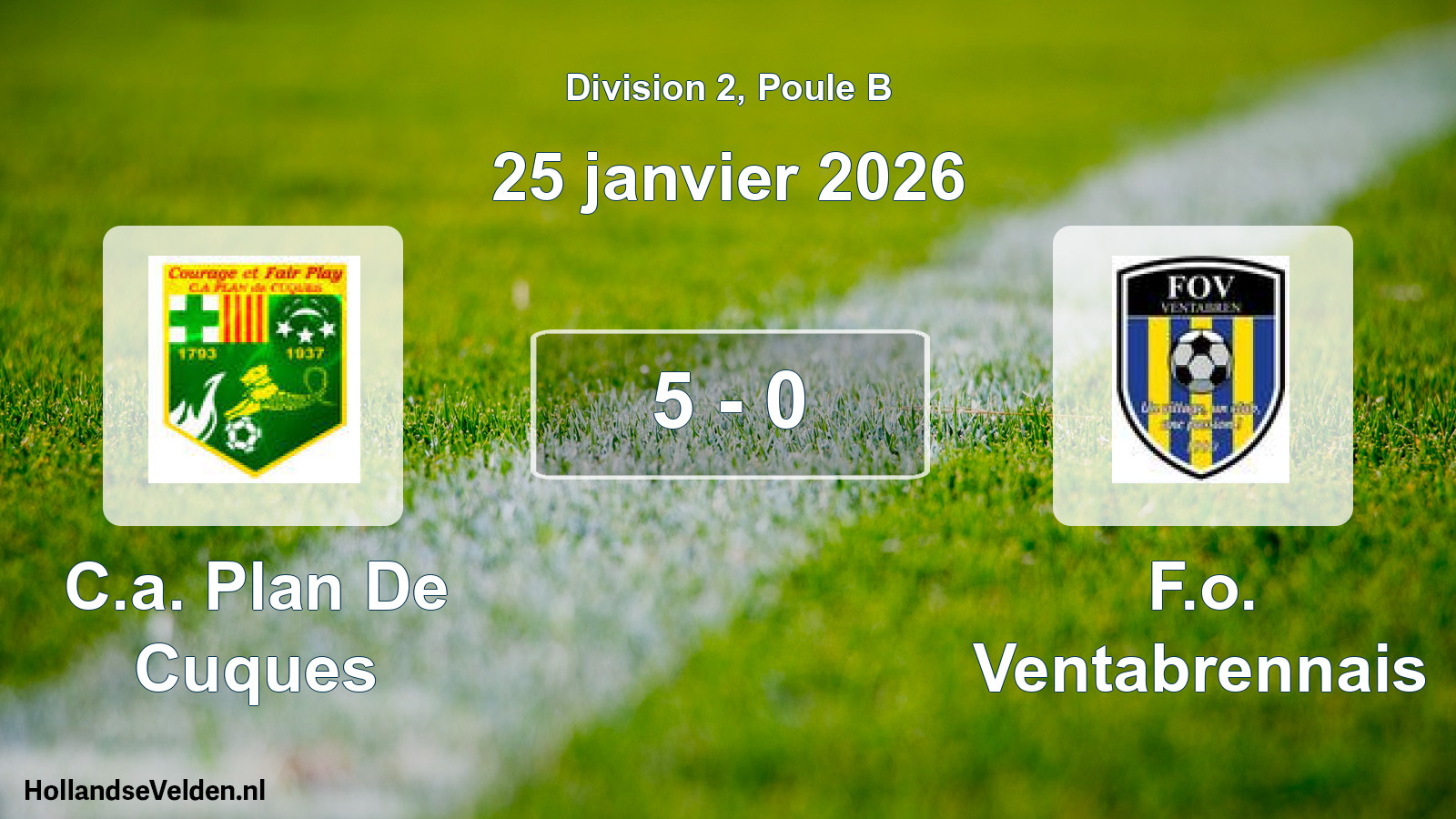 Total number of matches played: C.a. Plan De Cuques - F.o. Ventabrennais 5 - 0 (25 January 2026)
