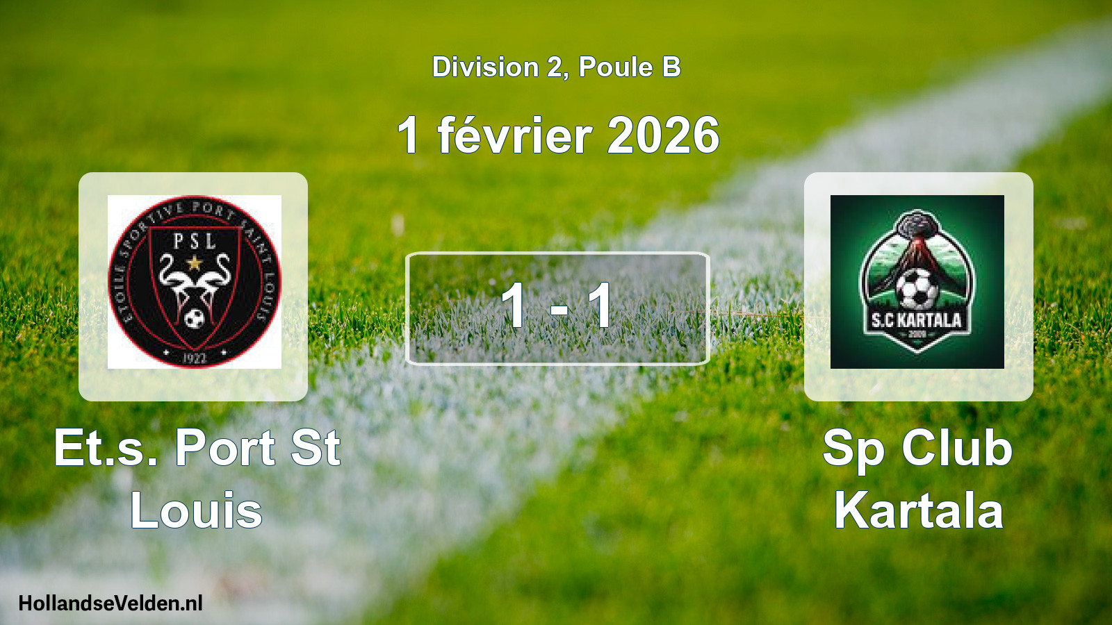Total number of matches played: Et.s. Port St Louis - Sp Club Kartala 1 - 1 (1 February 2026)