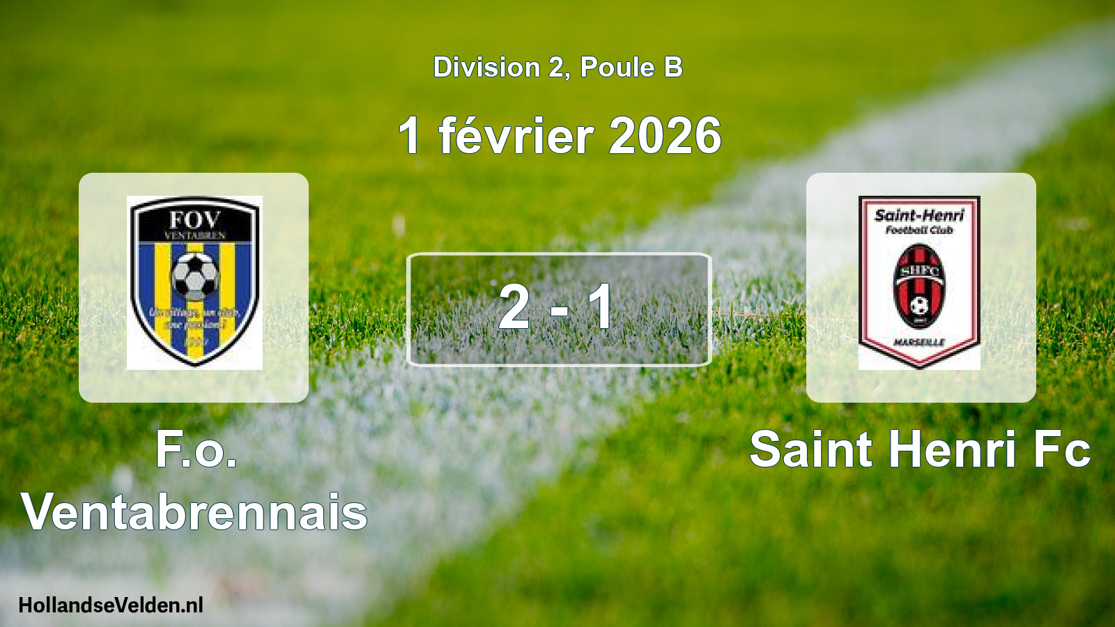Total number of matches played: F.o. Ventabrennais - Saint Henri Fc 2 - 1 (1 February 2026)
