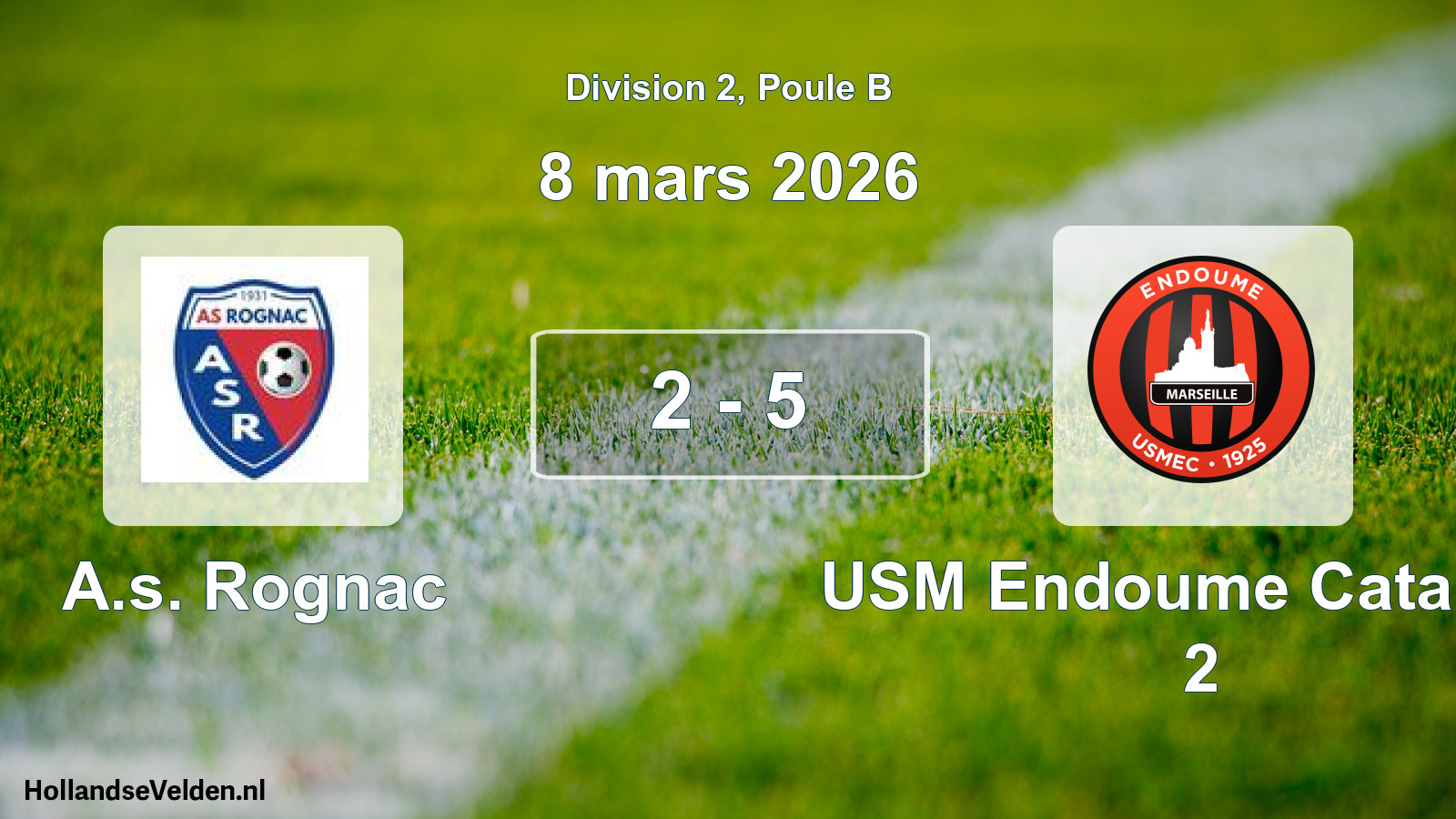 Total number of matches played: A.s. Rognac - USM Endoume Catalans 2 2 - 5 (8 March 2026)