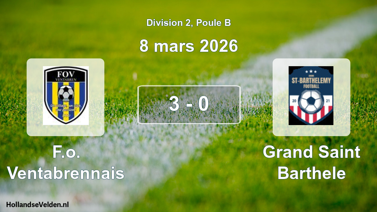 Total number of matches played: F.o. Ventabrennais - Grand Saint Barthele 3 - 0 (8 March 2026)