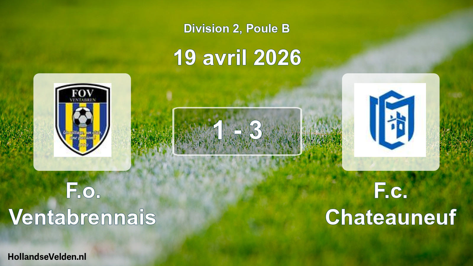 Total number of matches played: F.o. Ventabrennais - F.c. Chateauneuf 1 - 3 (19 April 2026)