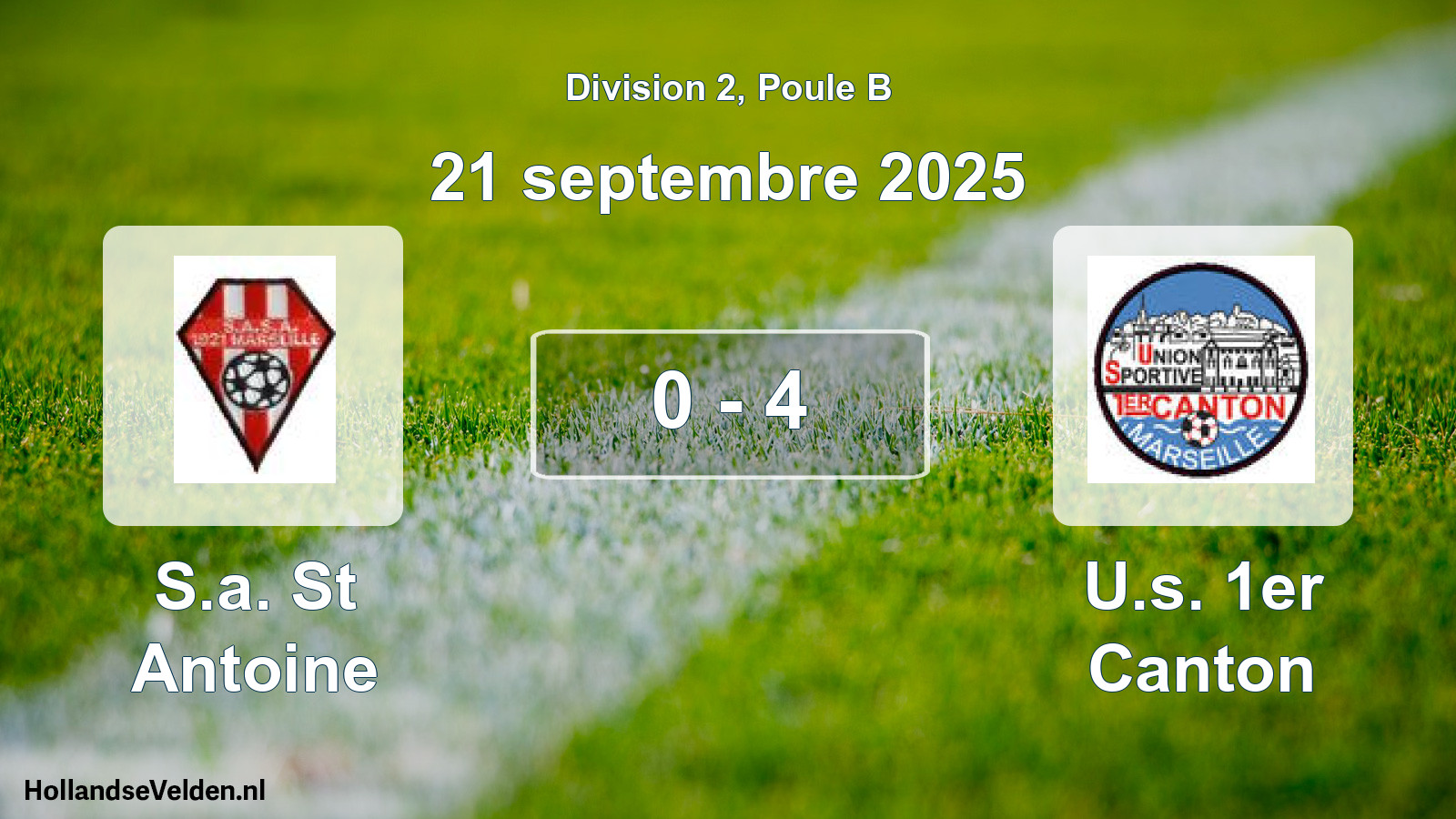 Total number of matches played: S.a. St Antoine - U.s. 1er Canton 0 - 4 (21 September 2025)
