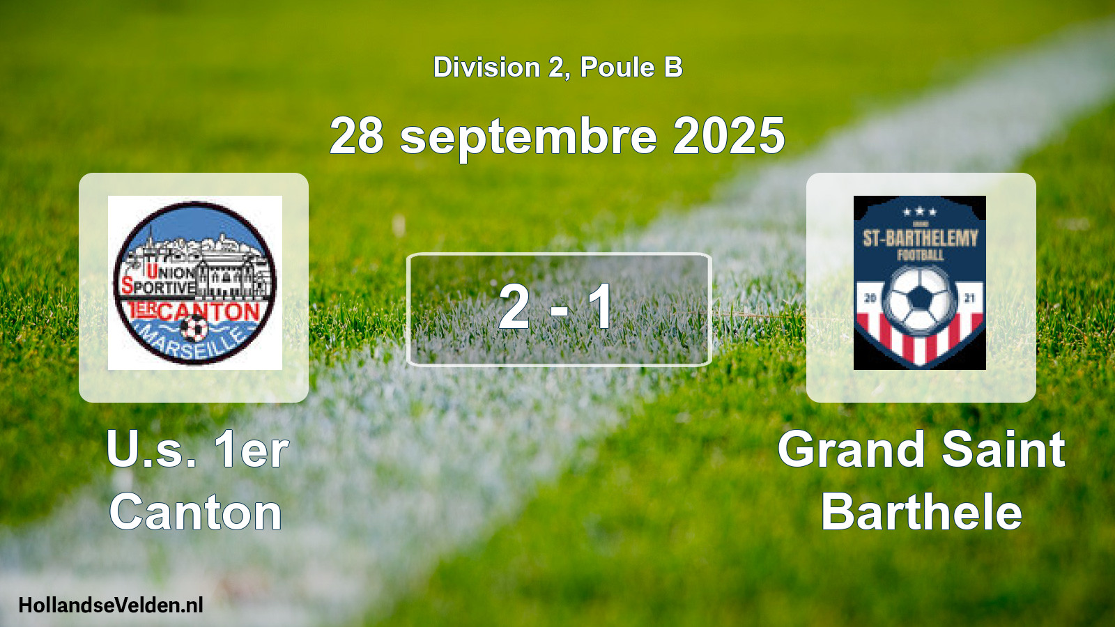Match joué: U.s. 1er Canton - Grand Saint Barthele 2 - 1 (28 septembre 2025)