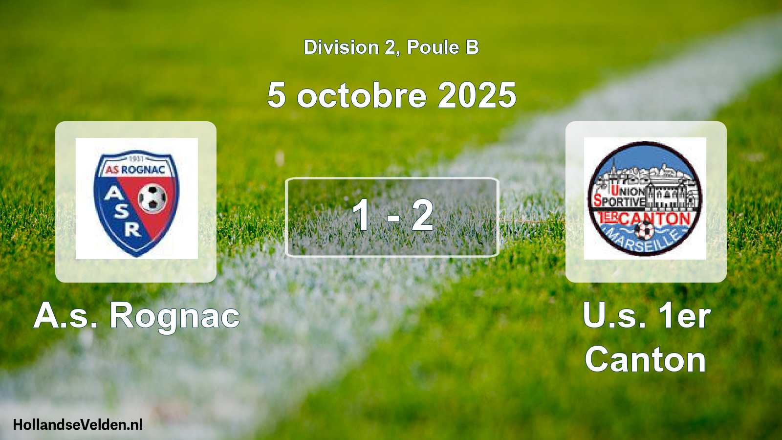 Total number of matches played: A.s. Rognac - U.s. 1er Canton 1 - 2 (5 October 2025)
