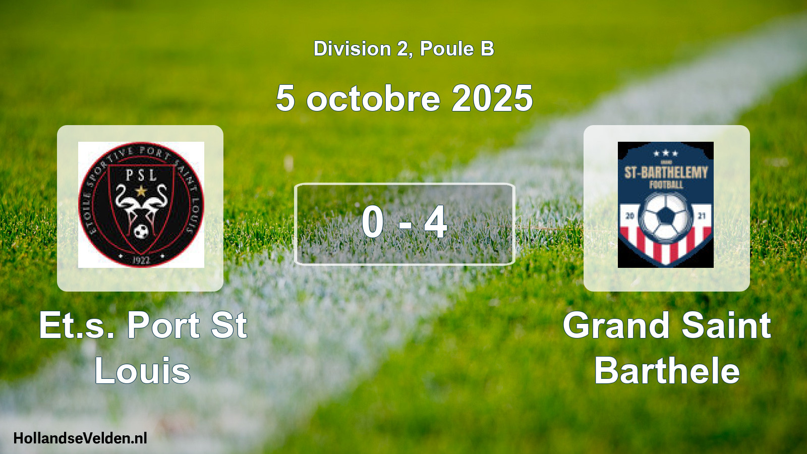 Total number of matches played: Et.s. Port St Louis - Grand Saint Barthele 0 - 4 (5 October 2025)