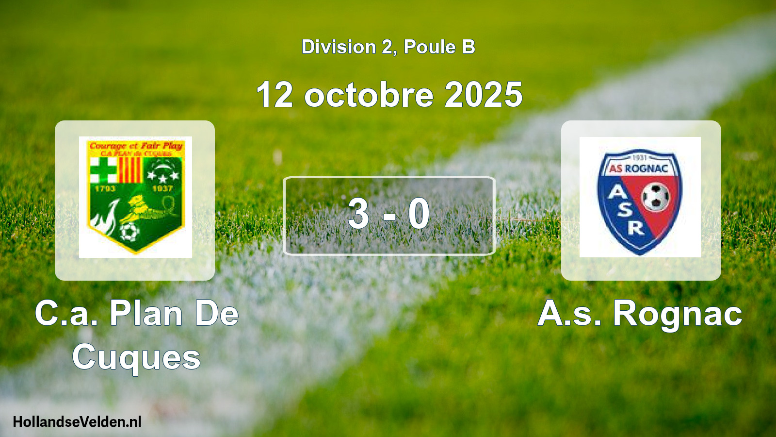 Total number of matches played: C.a. Plan De Cuques - A.s. Rognac 3 - 0 (12 October 2025)