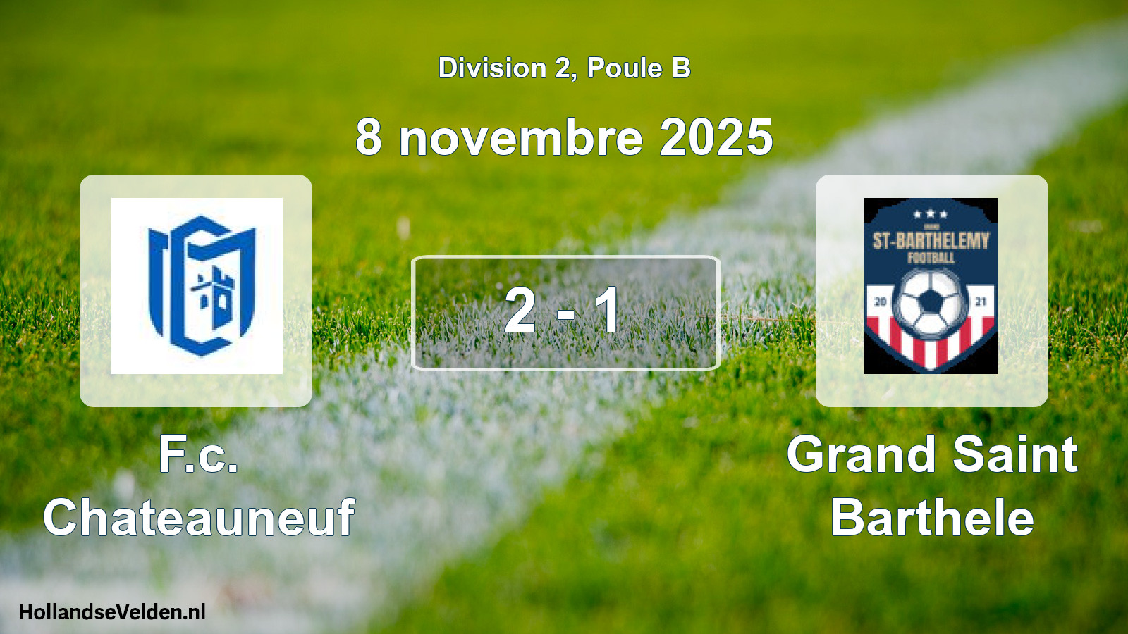 Total number of matches played: F.c. Chateauneuf - Grand Saint Barthele 2 - 1 (8 November 2025)