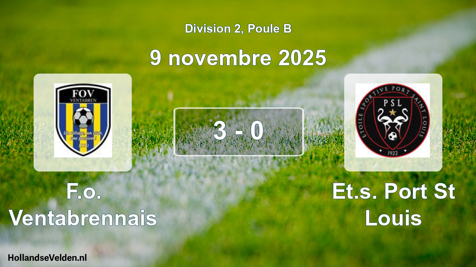 Total number of matches played: F.o. Ventabrennais - Et.s. Port St Louis 3 - 0 (9 November 2025)