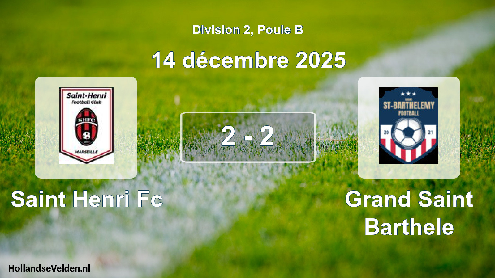 Gespeelde wedstrijd: Saint Henri Fc - Grand Saint Barthele 2 - 2 (14 december 2025)
