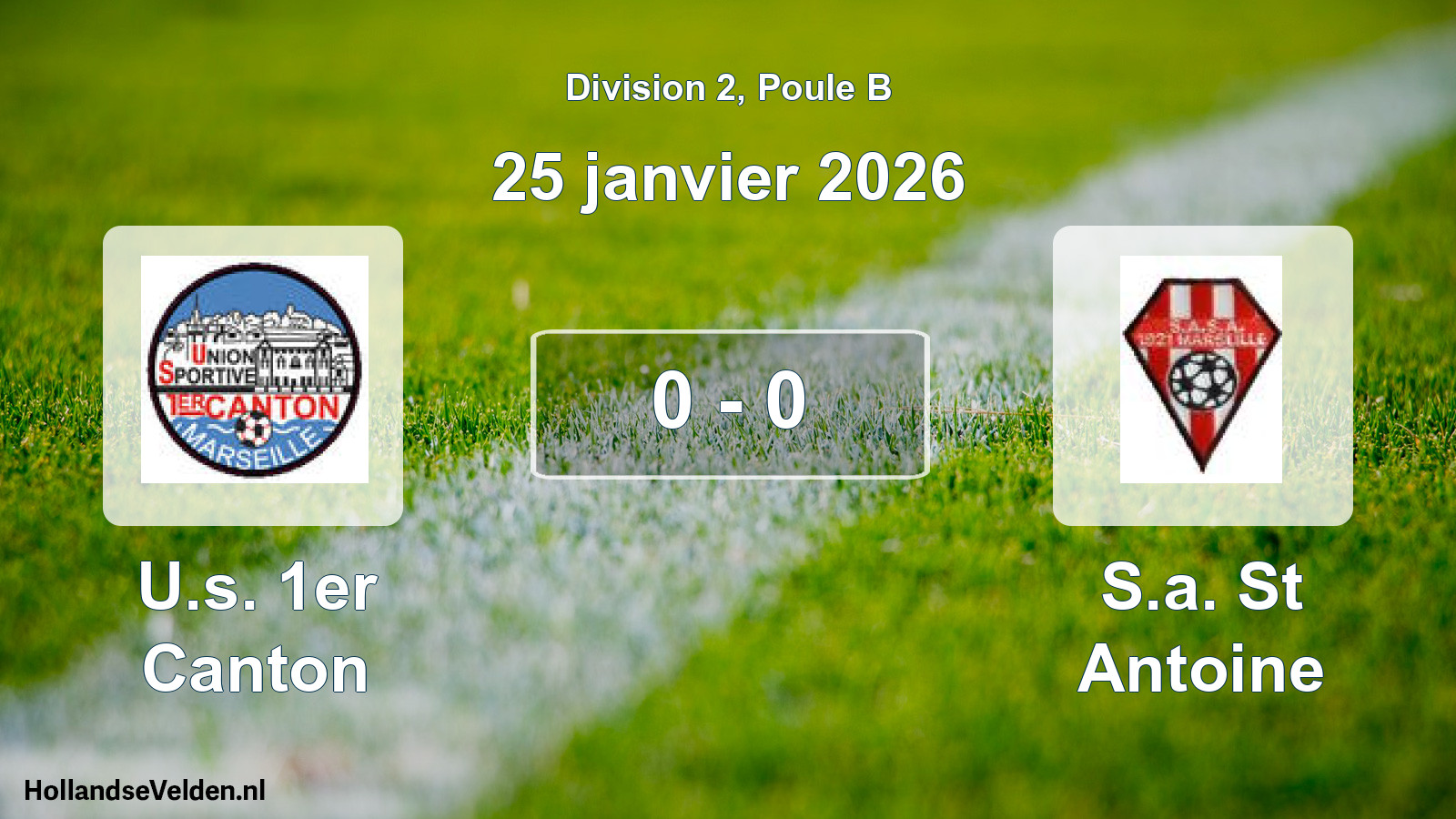 Total number of matches played: U.s. 1er Canton - S.a. St Antoine 0 - 0 (25 January 2026)