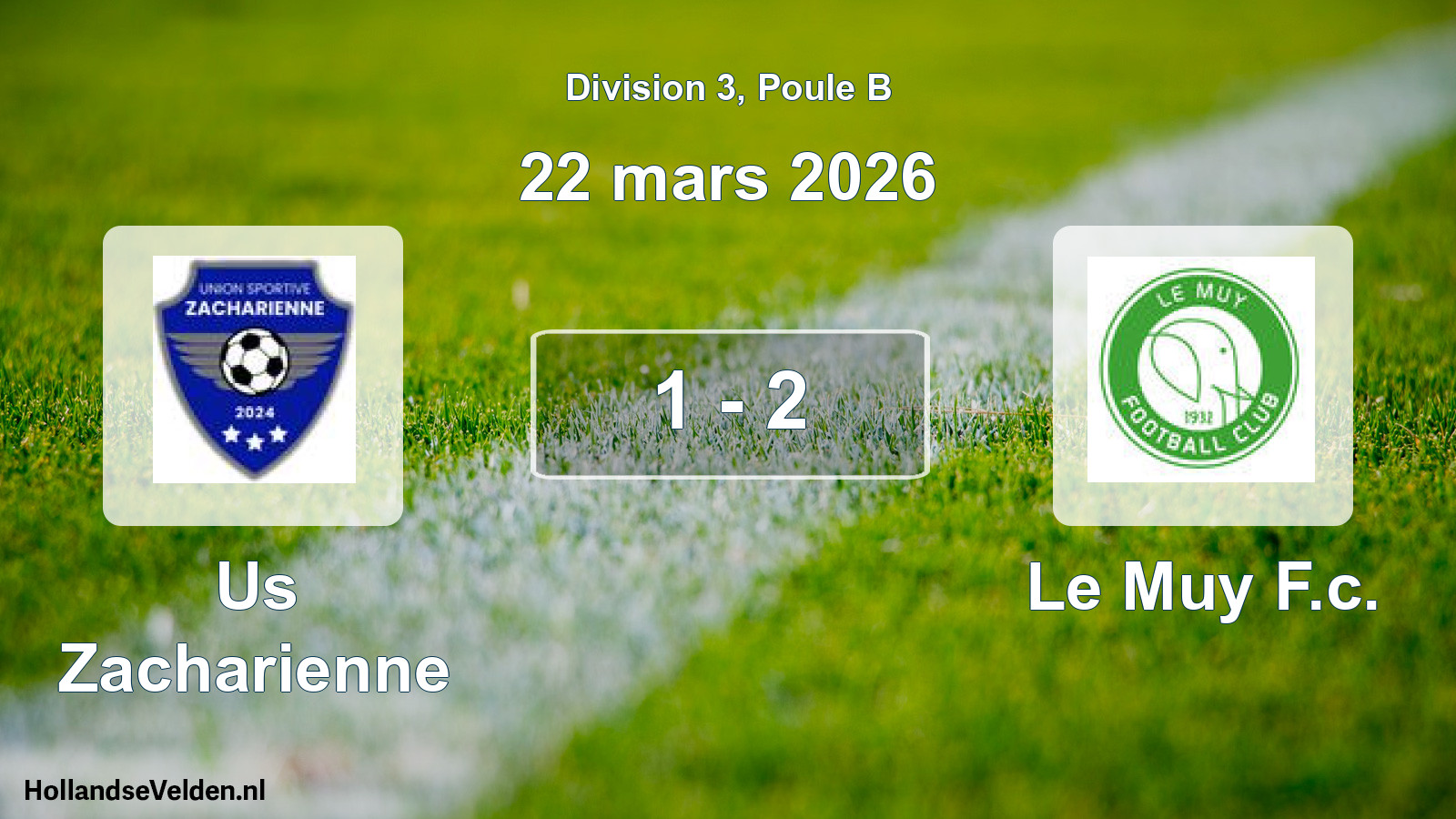Match joué: Us Zacharienne - Le Muy F.c. 1 - 2 (22 mars 2026)