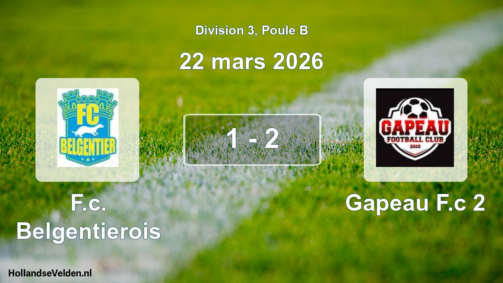 Total number of matches played: F.c. Belgentierois - Gapeau F.c 2 1 - 2 (22 March 2026)