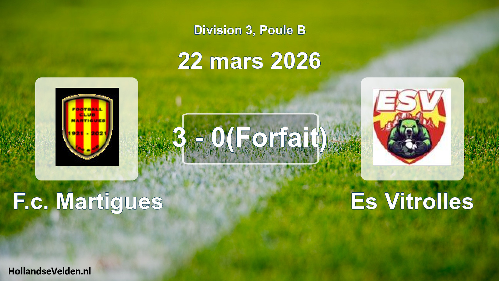 Total number of matches played: F.c. Martigues - Es Vitrolles 3 - 0(Forfait) (22 March 2026)