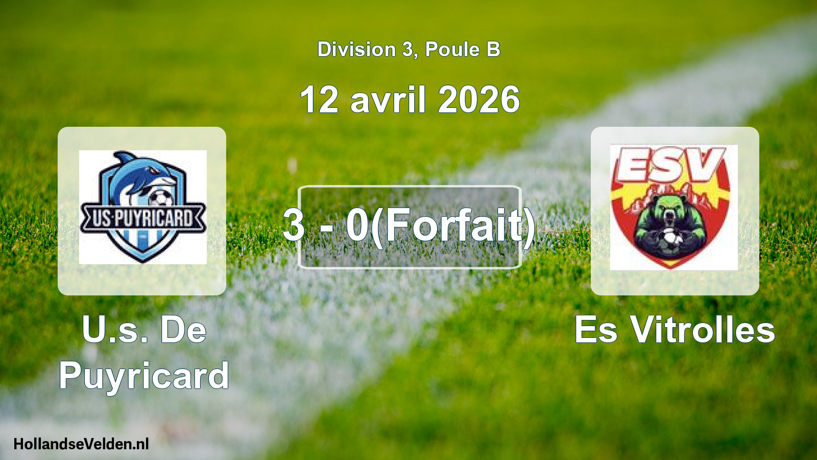Total number of matches played: U.s. De Puyricard - Es Vitrolles 3 - 0(Forfait) (12 April 2026)