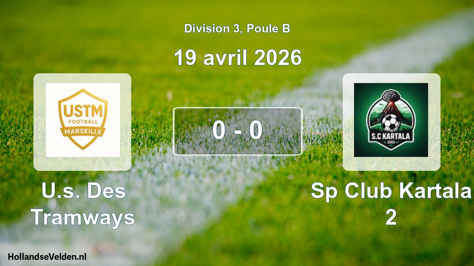Gespeelde wedstrijd: U.s. Des Tramways - Sp Club Kartala 2 0 - 0 (19 april 2026)