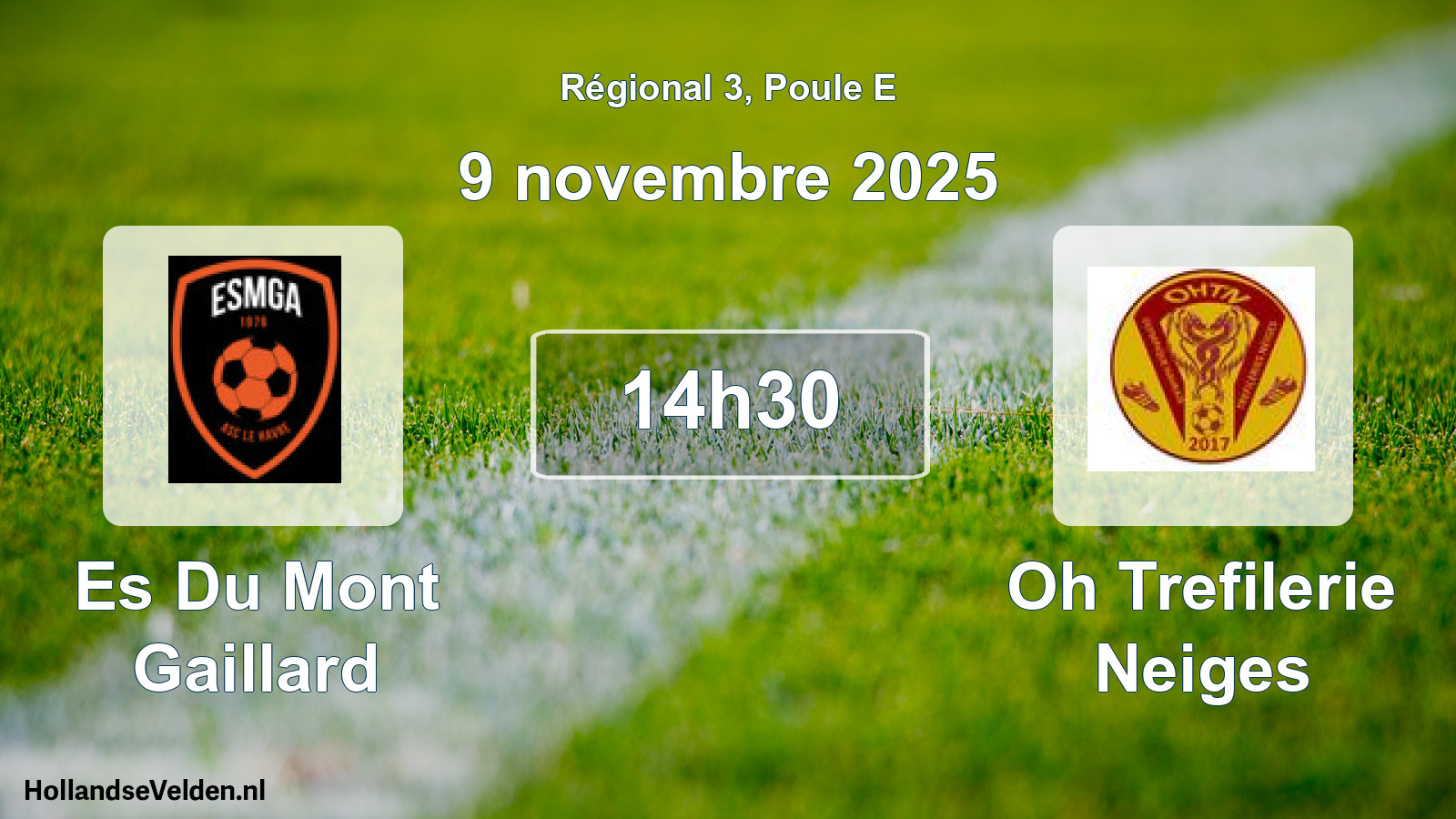 Scheduled Match: Es Du Mont Gaillard - Oh Trefilerie Neiges (9 November 2025)