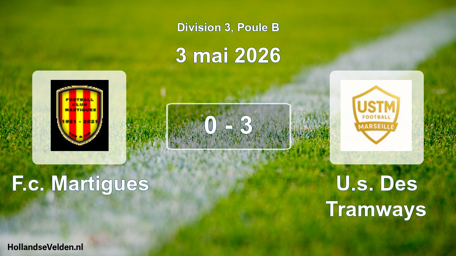Total number of matches played: F.c. Martigues - U.s. Des Tramways 0 - 3 (3 May 2026)