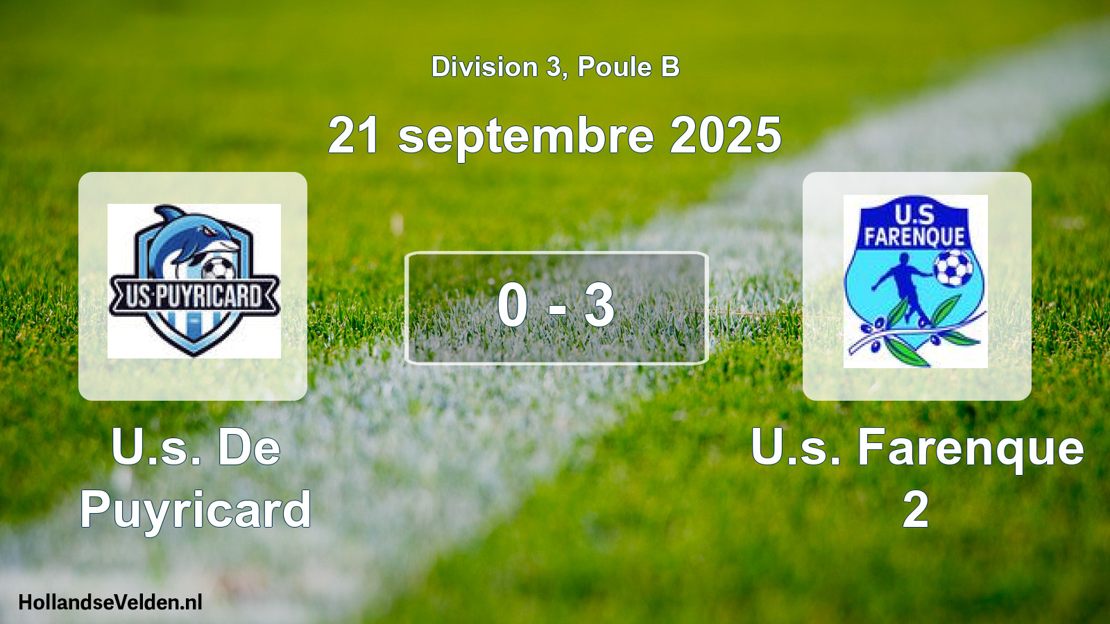 Total number of matches played: U.s. De Puyricard - U.s. Farenque 2 0 - 3 (21 September 2025)