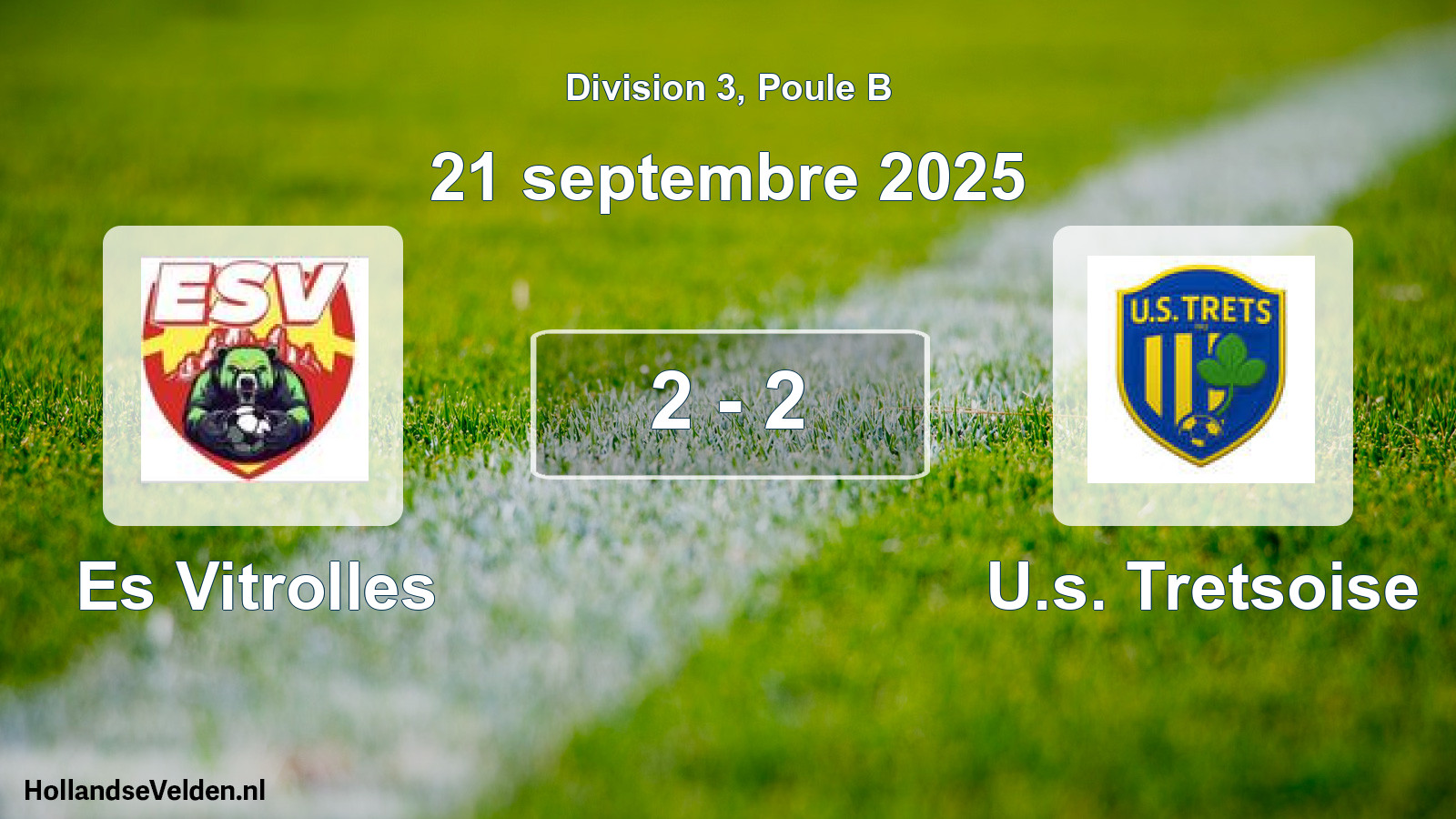 Match joué: Es Vitrolles - U.s. Tretsoise 2 - 2 (21 septembre 2025)