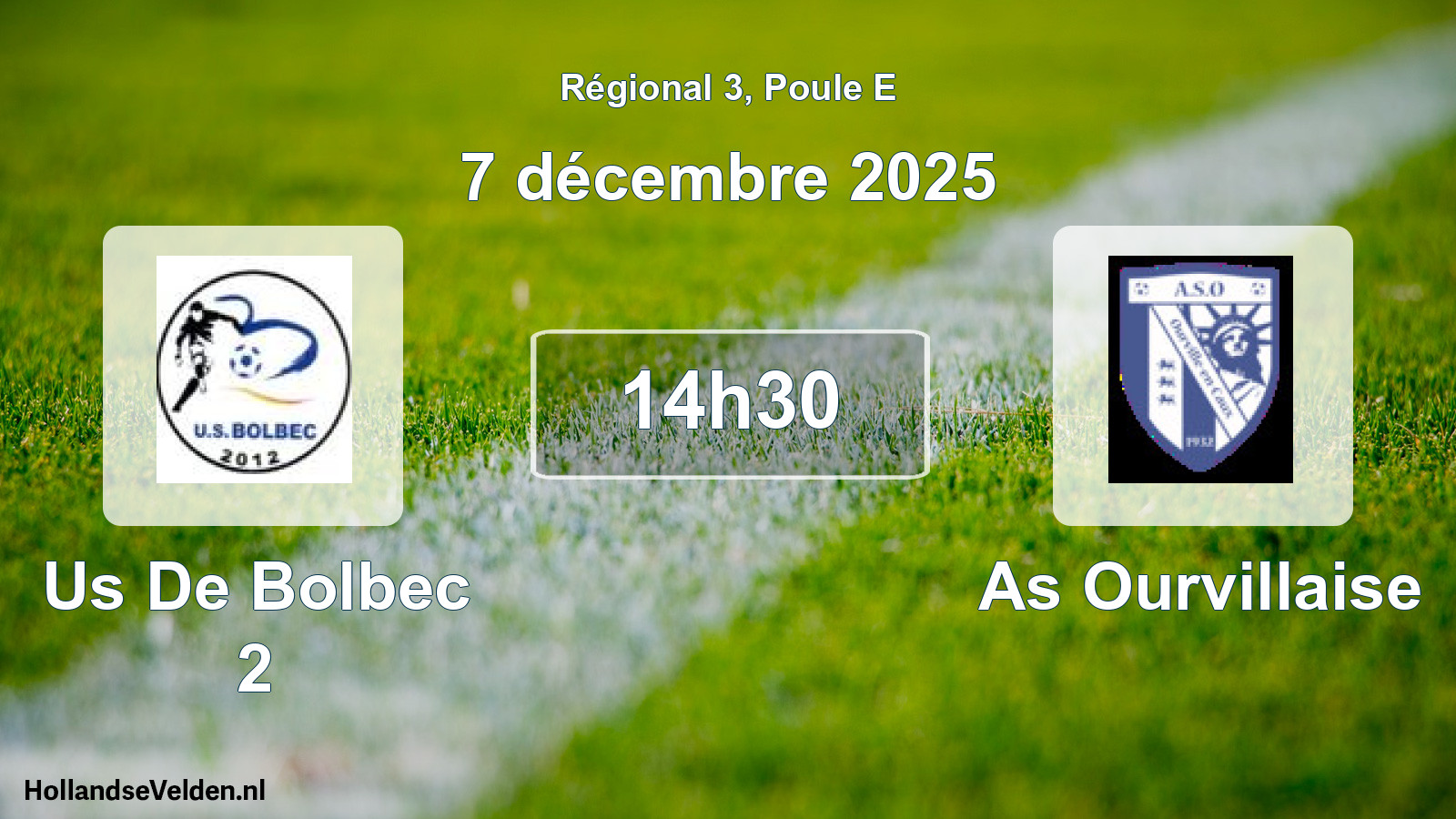 Geplande wedstrijd: Us De Bolbec 2 - As Ourvillaise (7 december 2025)