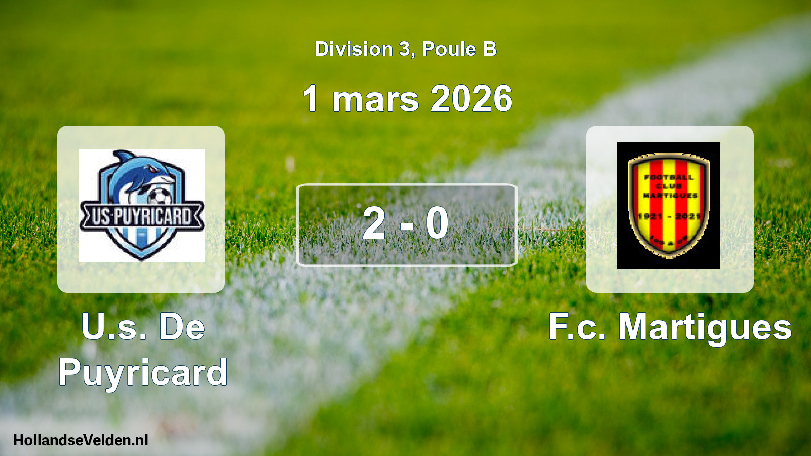 Total number of matches played: U.s. De Puyricard - F.c. Martigues 2 - 0 (1 March 2026)