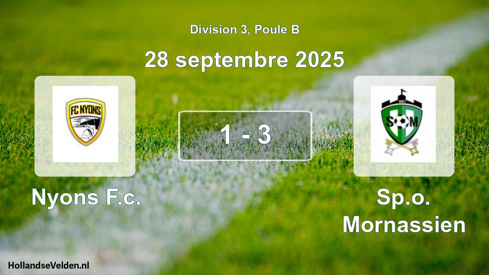 Total number of matches played: Nyons F.c. - Sp.o. Mornassien 1 - 3 (28 September 2025)