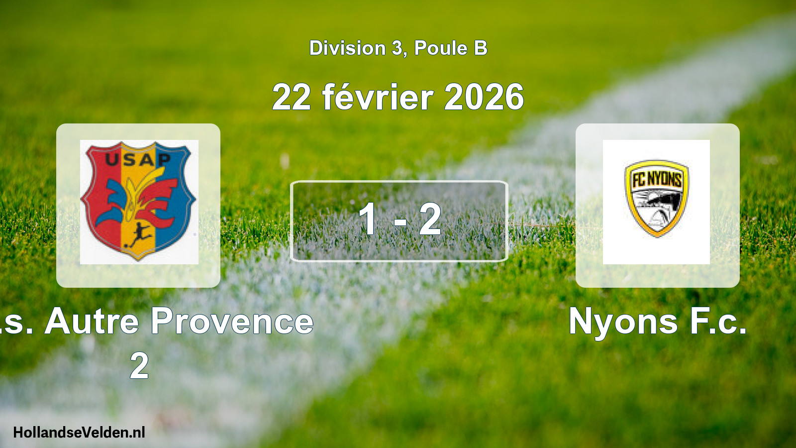Total number of matches played: U.s. Autre Provence 2 - Nyons F.c. 1 - 2 (22 February 2026)