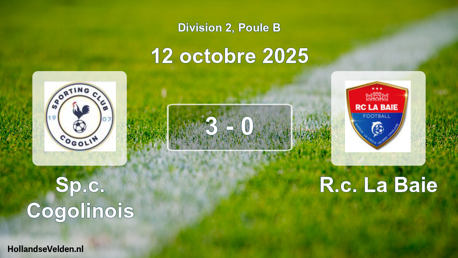 Total number of matches played: Sp.c. Cogolinois - R.c. La Baie 3 - 0 (12 October 2025)