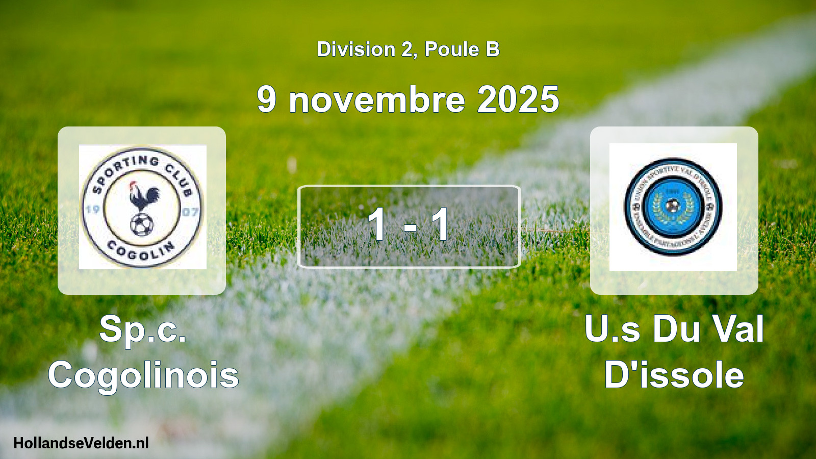 Match joué: Sp.c. Cogolinois - U.s Du Val D'issole 1 - 1 (9 novembre 2025)