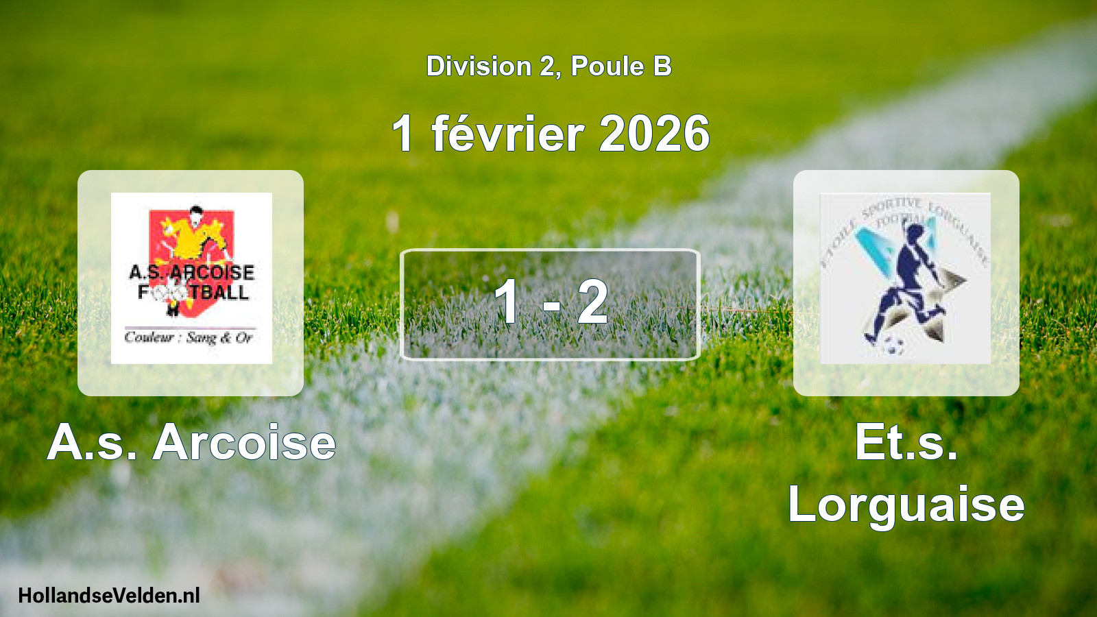 Total number of matches played: A.s. Arcoise - Et.s. Lorguaise 1 - 2 (1 February 2026)