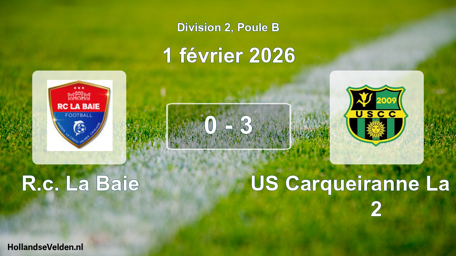 Total number of matches played: R.c. La Baie - US Carqueiranne La Crau 2 0 - 3 (1 February 2026)