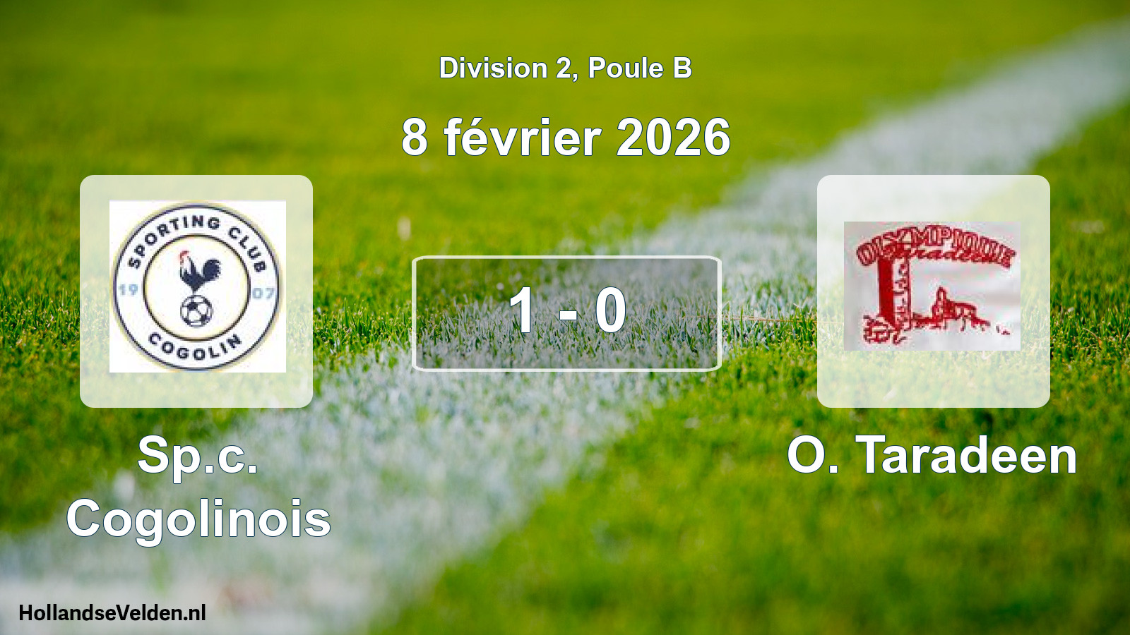 Match joué: Sp.c. Cogolinois - O. Taradeen 1 - 0 (8 février 2026)