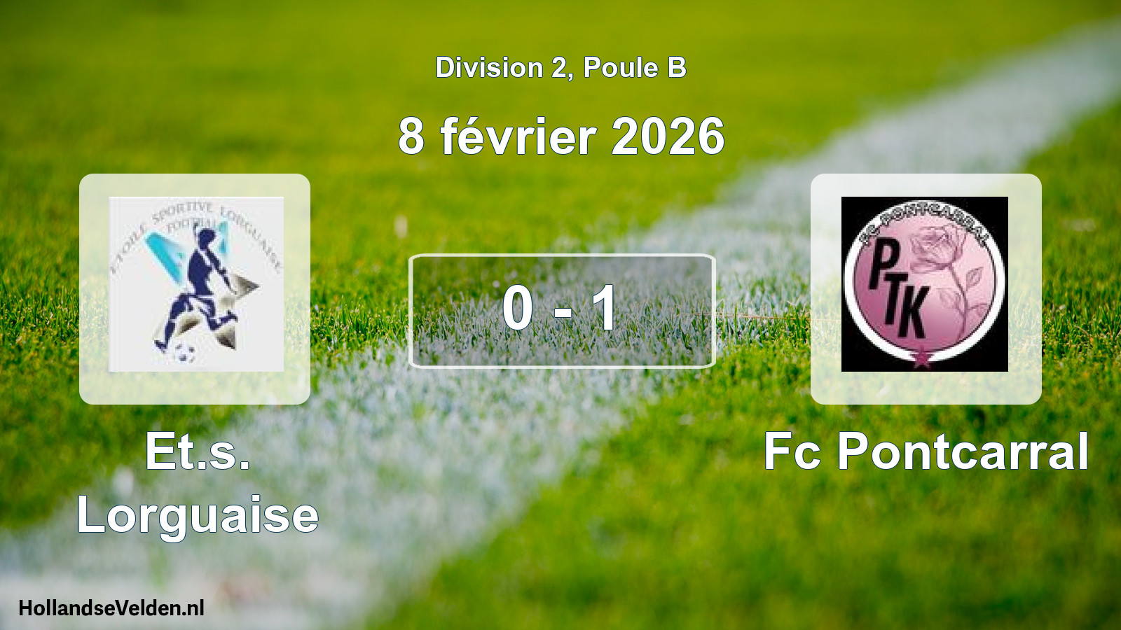 Total number of matches played: Et.s. Lorguaise - Fc Pontcarral 0 - 1 (8 February 2026)