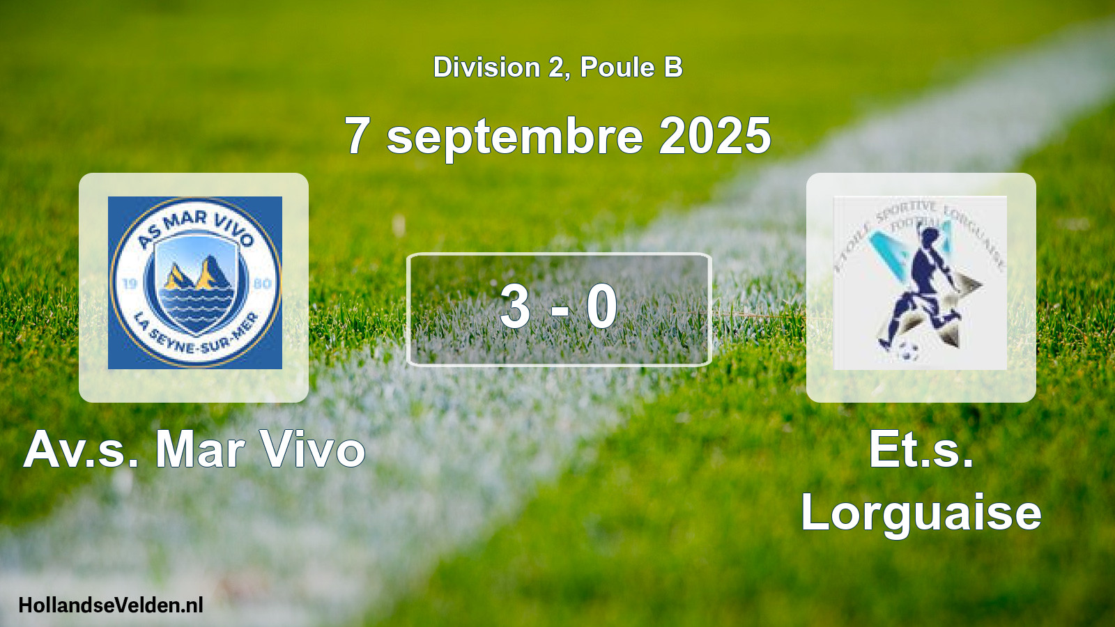 Match joué: Av.s. Mar Vivo - Et.s. Lorguaise 3 - 0 (7 septembre 2025)