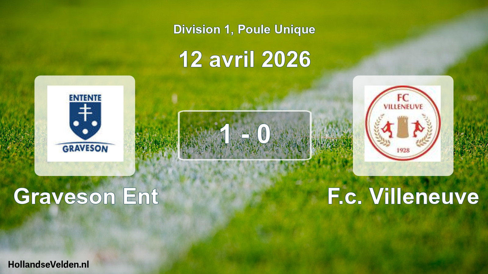 Match joué: Graveson Ent - F.c. Villeneuve 1 - 0 (12 avril 2026)