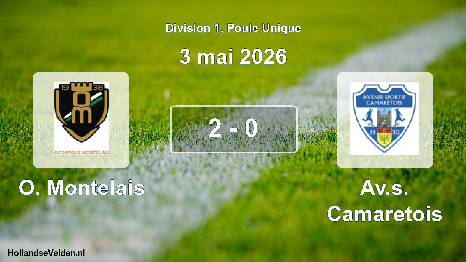Match joué: O. Montelais - Av.s. Camaretois 2 - 0 (3 mai 2026)