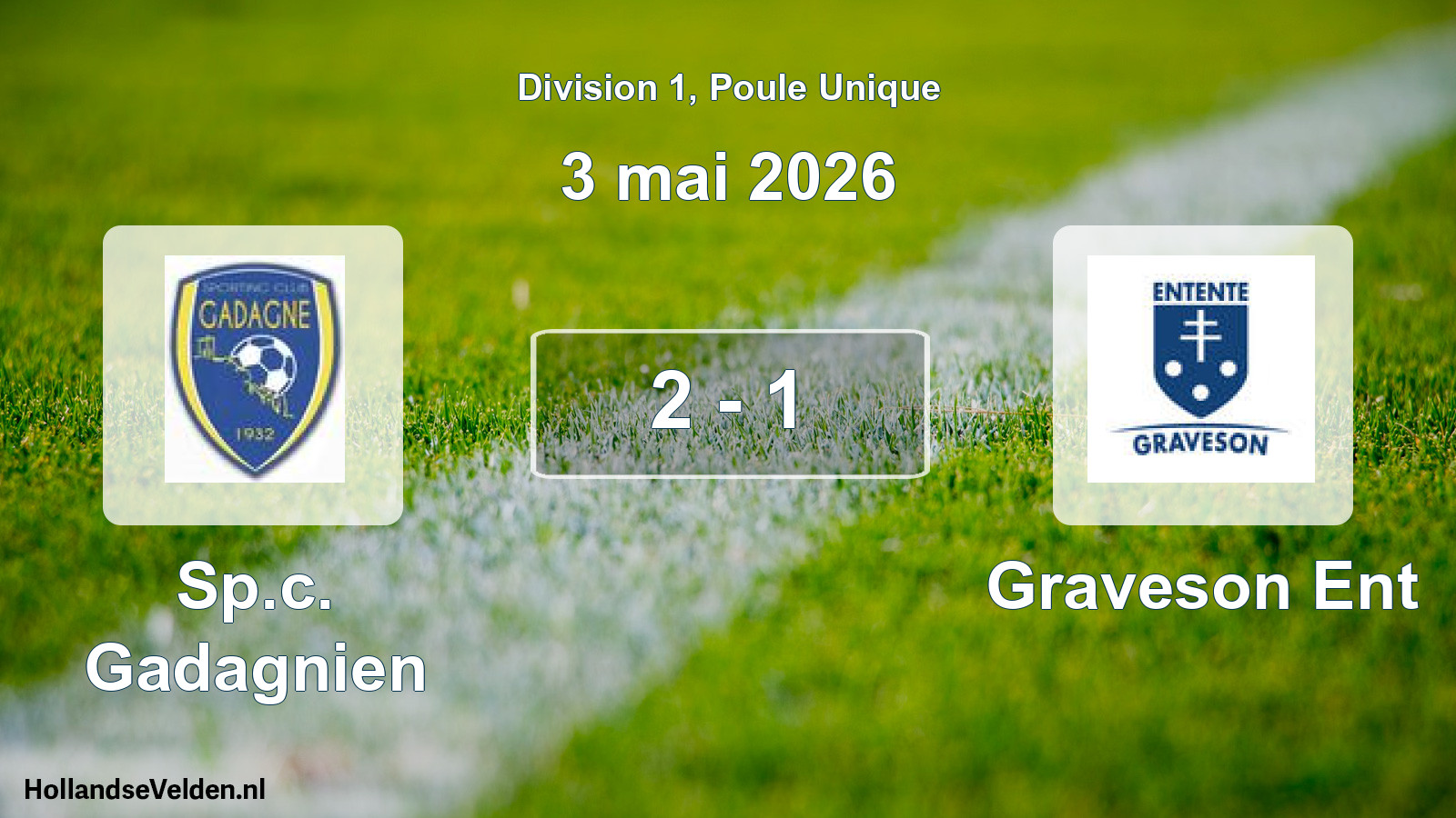 Match joué: Sp.c. Gadagnien - Graveson Ent 2 - 1 (3 mai 2026)