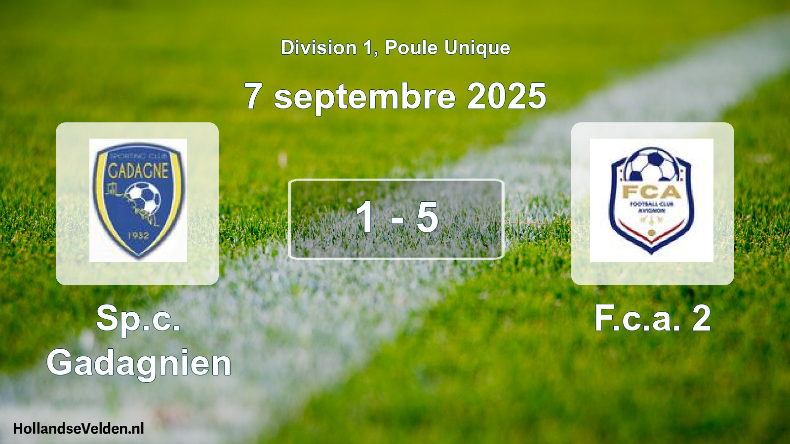 Total number of matches played: Sp.c. Gadagnien - F.c.a. 2 1 - 5 (7 September 2025)